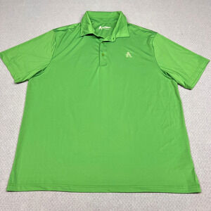 Royal & Awesome Polo Shirt Mens XXL Green Performance Golf Stretch Casual